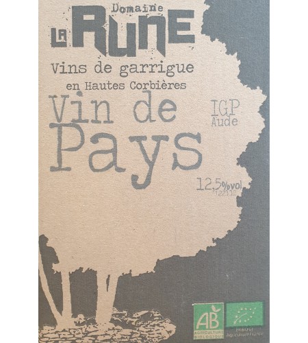 Cubis de vin rouge Domaine de la Rune 5L